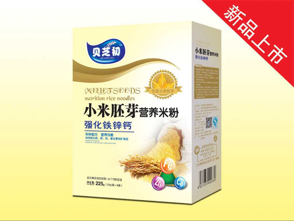 貝芝初強化鐵鋅鈣-小米胚芽營養米粉盒裝