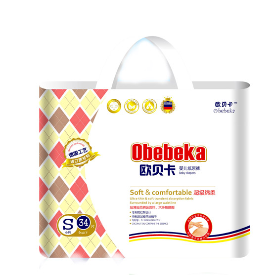 歐貝卡紙尿褲褲S34片