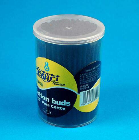 金葫蘆100支PP黑紙棒棉簽