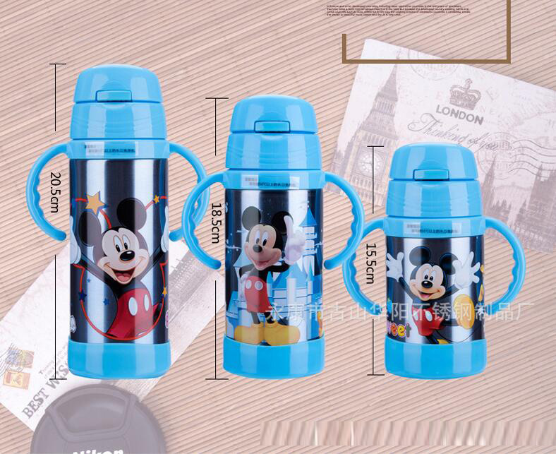 創意兒童水壺 不銹鋼吸管壺 兒童保溫杯