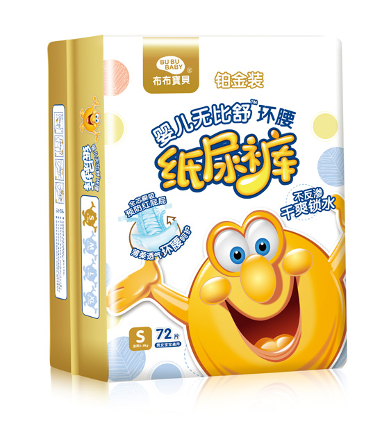 布布寶貝鉑金裝嬰兒環腰紙尿褲S豎向