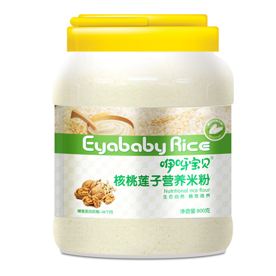 咿呀寶貝800克核桃蓮子營養米粉片裝