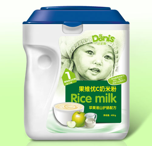 達尼斯蘋果淮山果維優C奶米粉1段