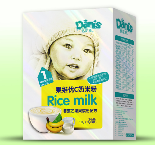 達尼斯香蕉芒果果維優C奶米粉盒裝1段