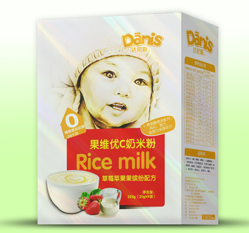 達尼斯草莓蘋果果維優C奶米粉盒裝0段