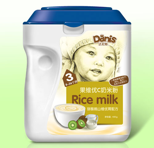 達尼斯獼猴桃山楂果維優C奶米粉3段