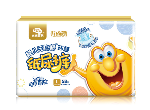 布布寶貝鉑金裝嬰兒環腰紙尿褲L橫向