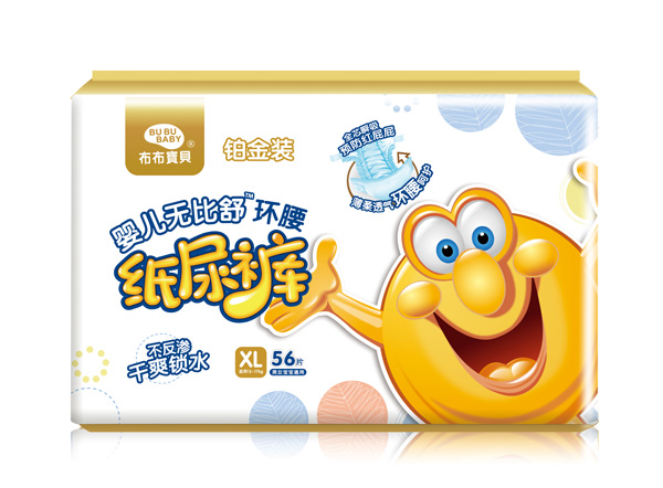 布布寶貝鉑金裝嬰兒環腰紙尿褲XL橫向