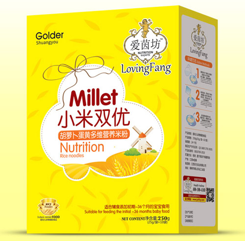 愛茵坊胡蘿卜蛋黃多維小米雙優米粉盒裝