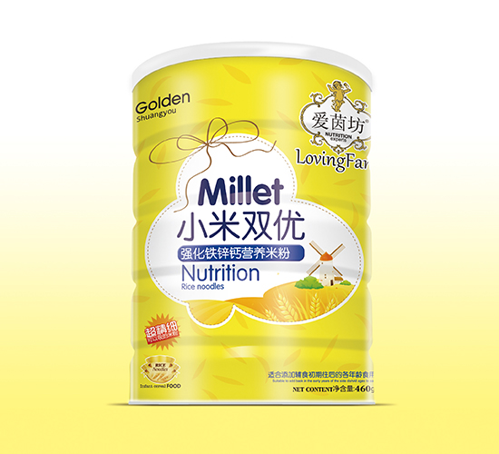 愛茵坊強化鐵鋅鈣營養小米雙優米粉聽裝