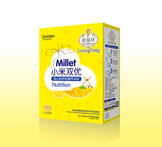 愛茵坊強化鐵鋅鈣營養小米雙優米粉盒裝