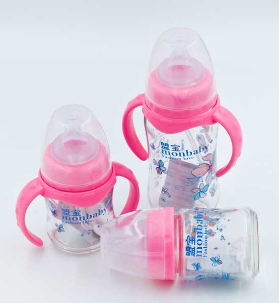 盟寶紅色系列藍寶石玻璃奶瓶