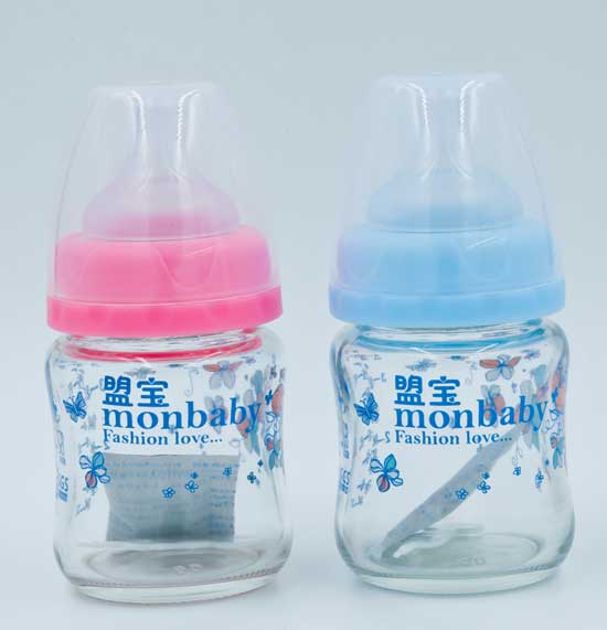 盟寶120ml自動藍寶石玻璃奶瓶