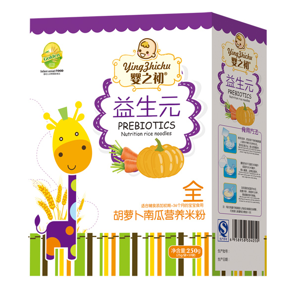 嬰之初益生元全胡蘿卜南瓜營養米粉盒裝