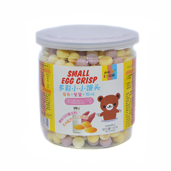 捌月拾伍多彩小小饅頭小熊蛋黃+紫薯+原味100g