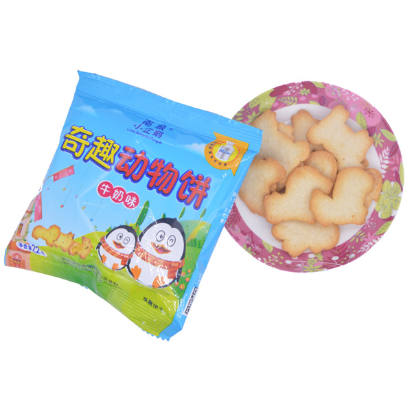 南極小企鵝奇趣動物餅干牛奶味細節