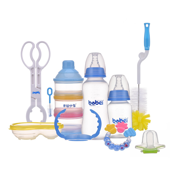 邦貝小象喂哺套裝藍色系