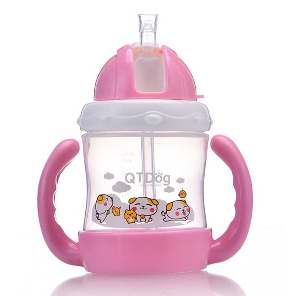 邦貝小象卡通學飲杯-粉色小狗