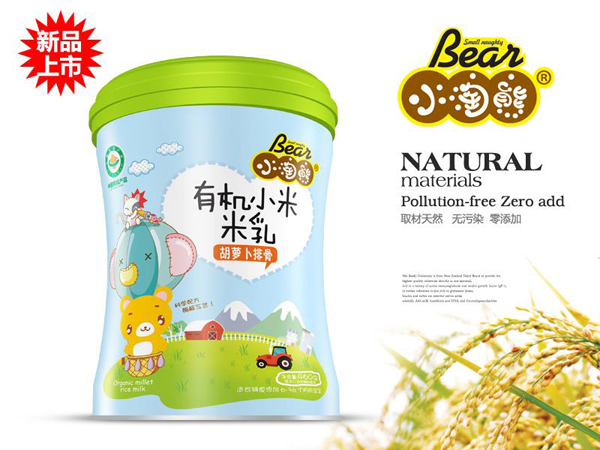 小淘熊有機(jī)小米米乳-胡蘿卜排骨桶裝