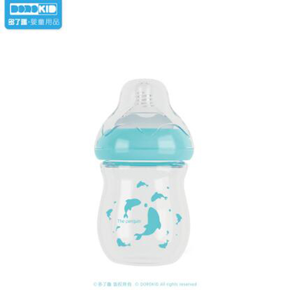 多了趣高硼硅玻璃奶瓶(淺藍色小)