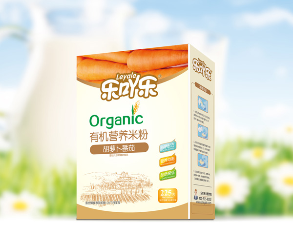樂吖樂有機營養(yǎng)米粉胡蘿卜番茄盒裝