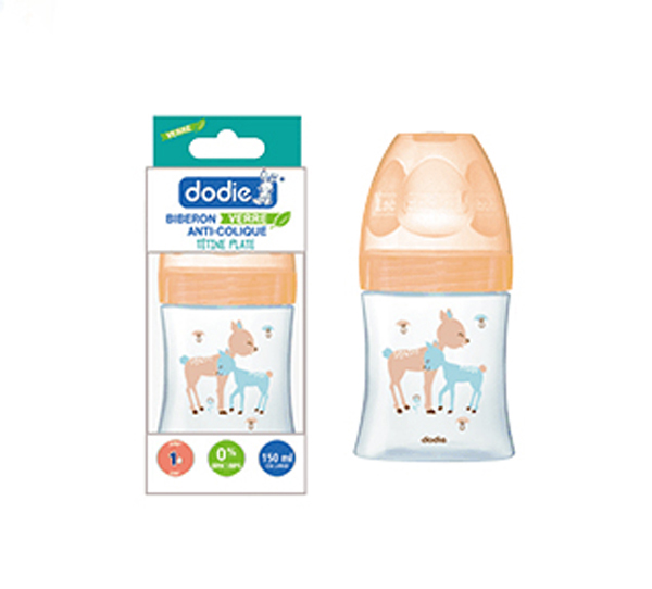 Dodie自然質感寬口徑玻璃奶瓶150ml