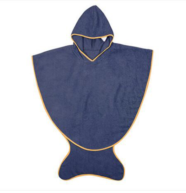 西班牙baby bites斗篷帶帽浴巾 海軍藍(3-6歲)