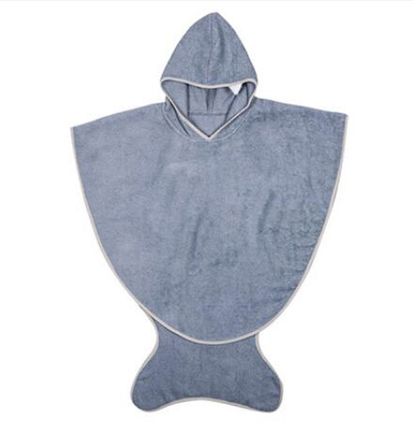 西班牙baby bites斗篷帶帽浴巾 石板藍(0-3歲)