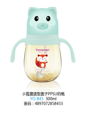 優秀媽咪小狐貍造型蓋子PPSU奶瓶300ml.jpg 優秀媽咪小狐貍造型蓋子PPSU奶瓶300ml.jpg