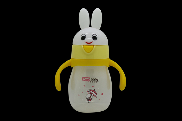 優優貝比兔子頭PP嬰童防漏學飲杯