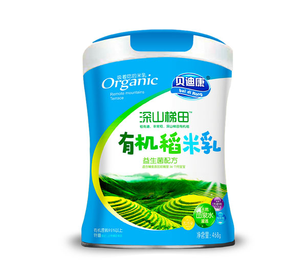 貝迪康深山梯田有機稻米乳-益生菌配方 聽裝