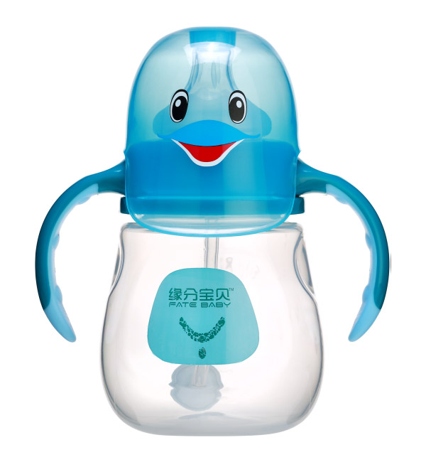 緣分寶貝卡通系列奶瓶3010-藍色