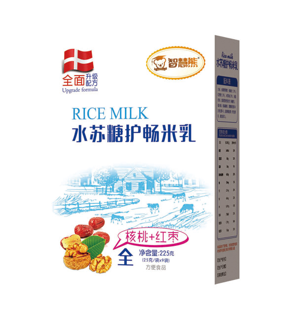 智慧熊水蘇糖護暢米乳-核桃+紅棗 盒裝