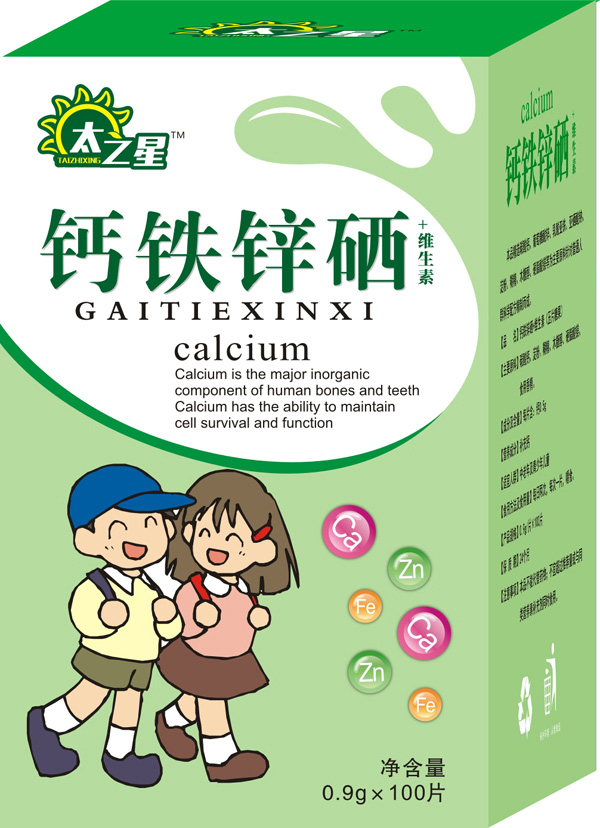 太之星鈣鐵鋅硒+維生素鈣片