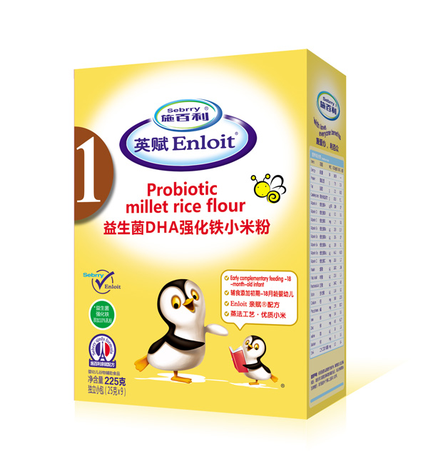 施百利英賦益生菌DHA強化鐵小米粉盒裝