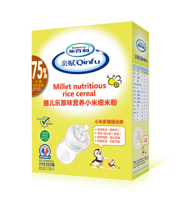 施百利親賦膳兒樂原味營養(yǎng)小米細(xì)米粉-小米多維強化鐵盒裝