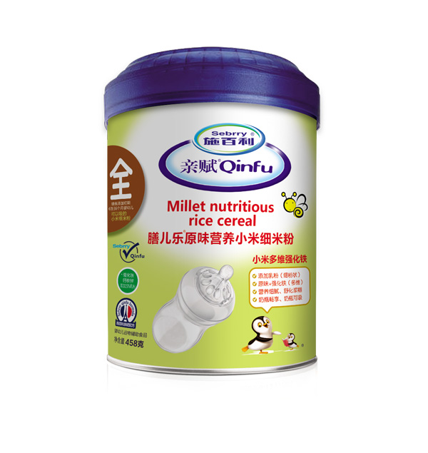 施百利親賦膳兒樂原味營養(yǎng)小米細(xì)米粉-小米多維強化鐵罐裝