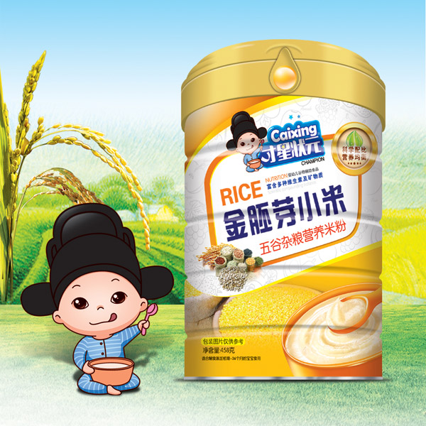 才星狀元金胚芽小米米粉(五谷雜糧)鐵桶裝