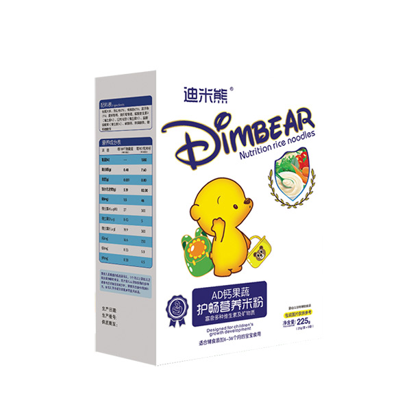 迪米熊護暢營養米粉-AD鈣果蔬盒裝