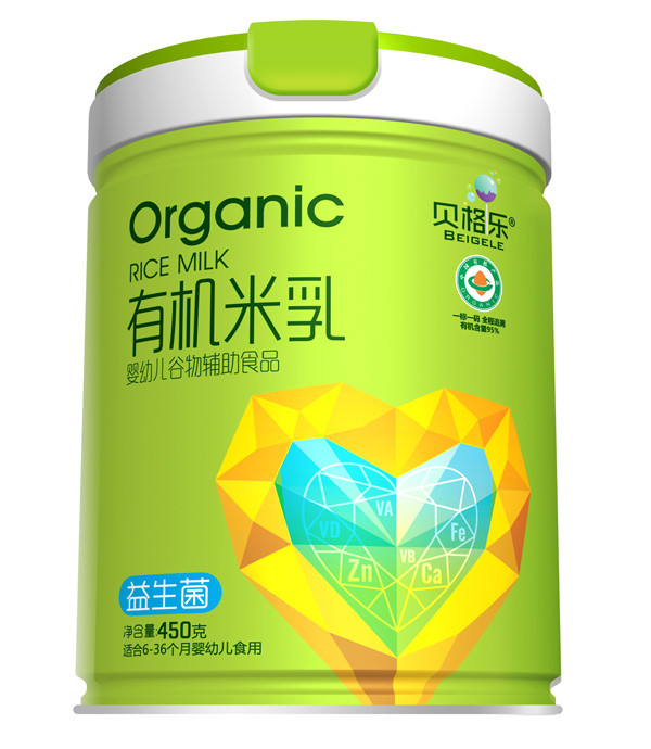 貝格樂有機米乳-益生菌 聽裝