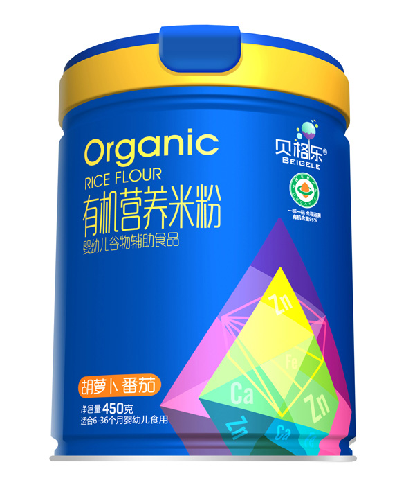 貝格樂有機營養米粉-胡蘿卜番茄 聽裝