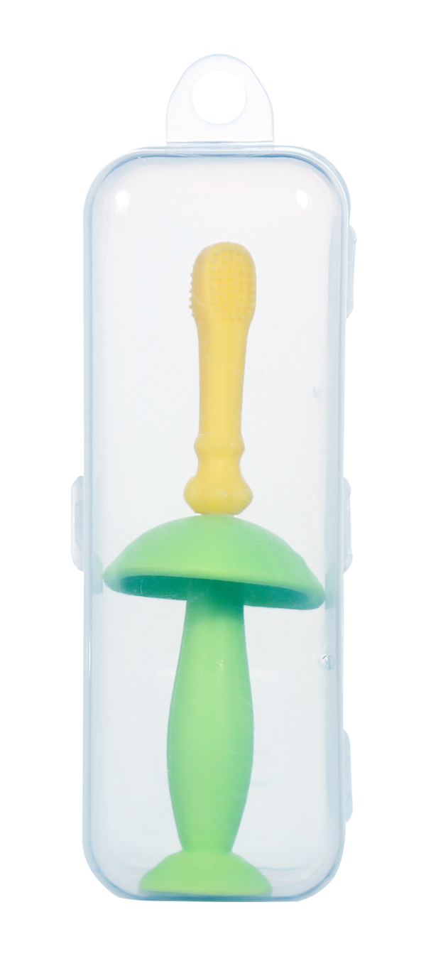 有貝硅膠牙刷 綠色(帶盒子)