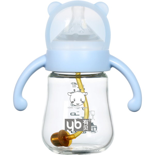 有貝玻璃奶瓶4102 藍色