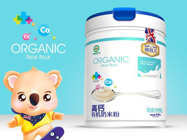 熊孩兒高鈣有機營養奶米粉 聽裝