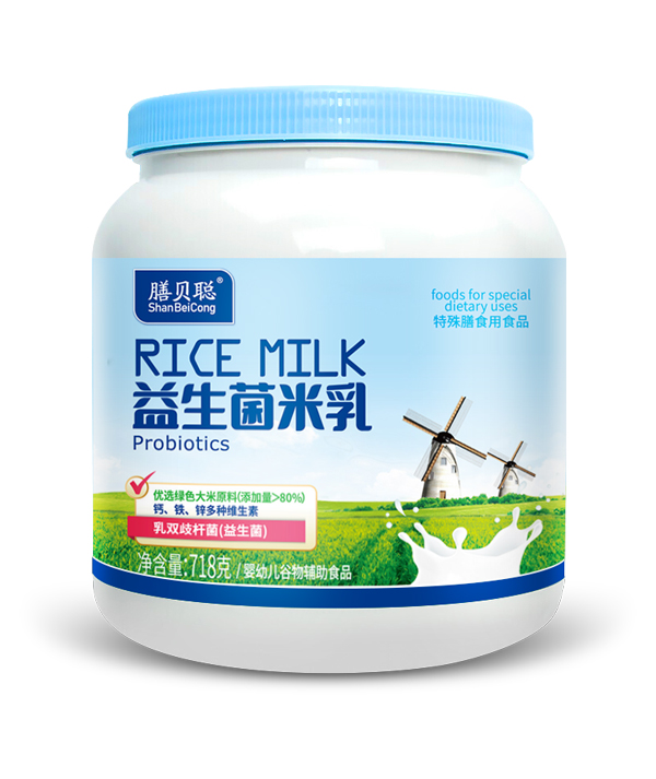 膳貝聰益生菌米乳(718克大白桶)