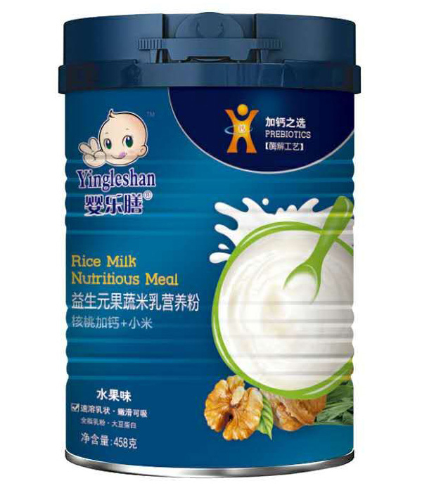 嬰樂膳益生元果蔬米乳營養粉水果味 核桃加鈣+小米