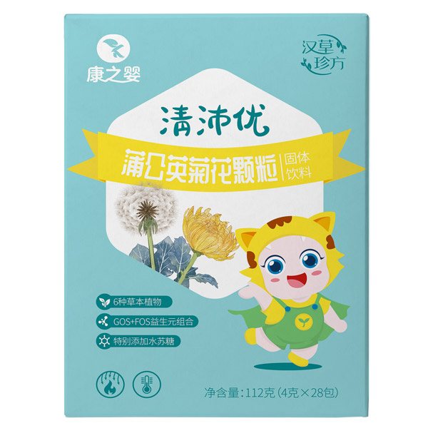 康之嬰清沛優蒲公英菊花顆粒正面