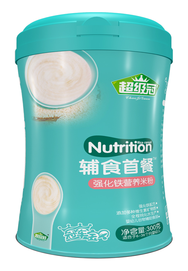 超級冠新款輔食首餐強化鐵營養米粉