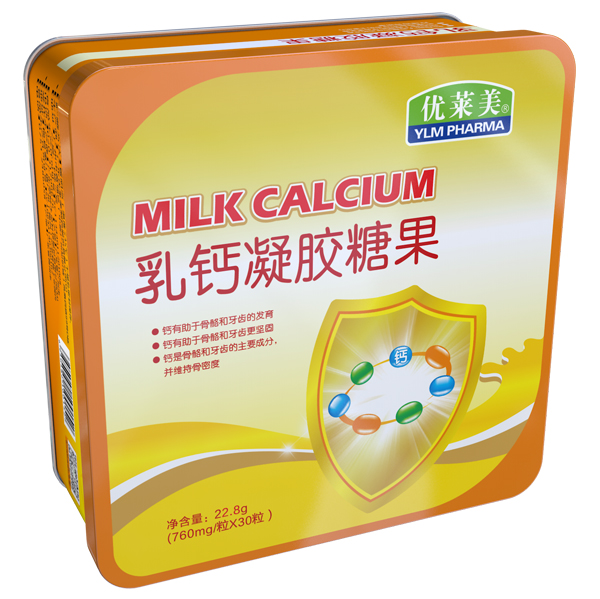 優萊美乳鈣凝膠糖果 鐵盒裝