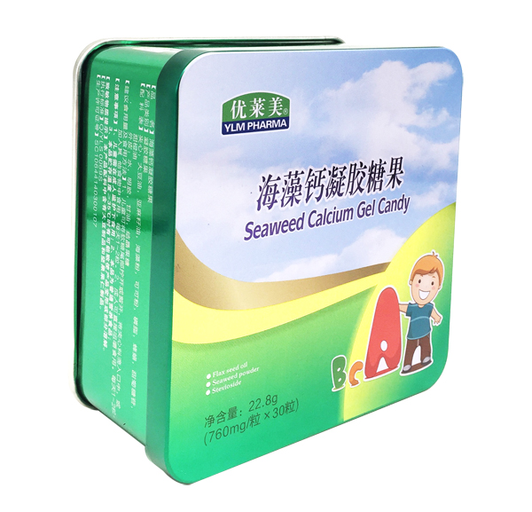 優萊美海藻鈣凝膠糖果 鐵盒裝